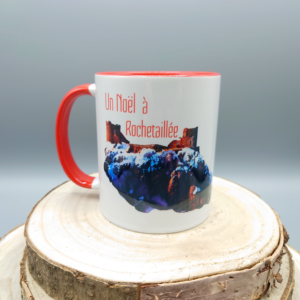 Mug bicolore rouge noel
