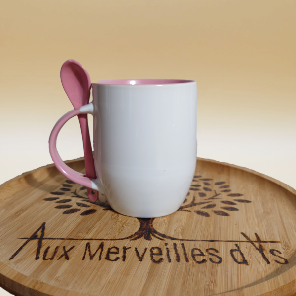 Mug cuillère rose