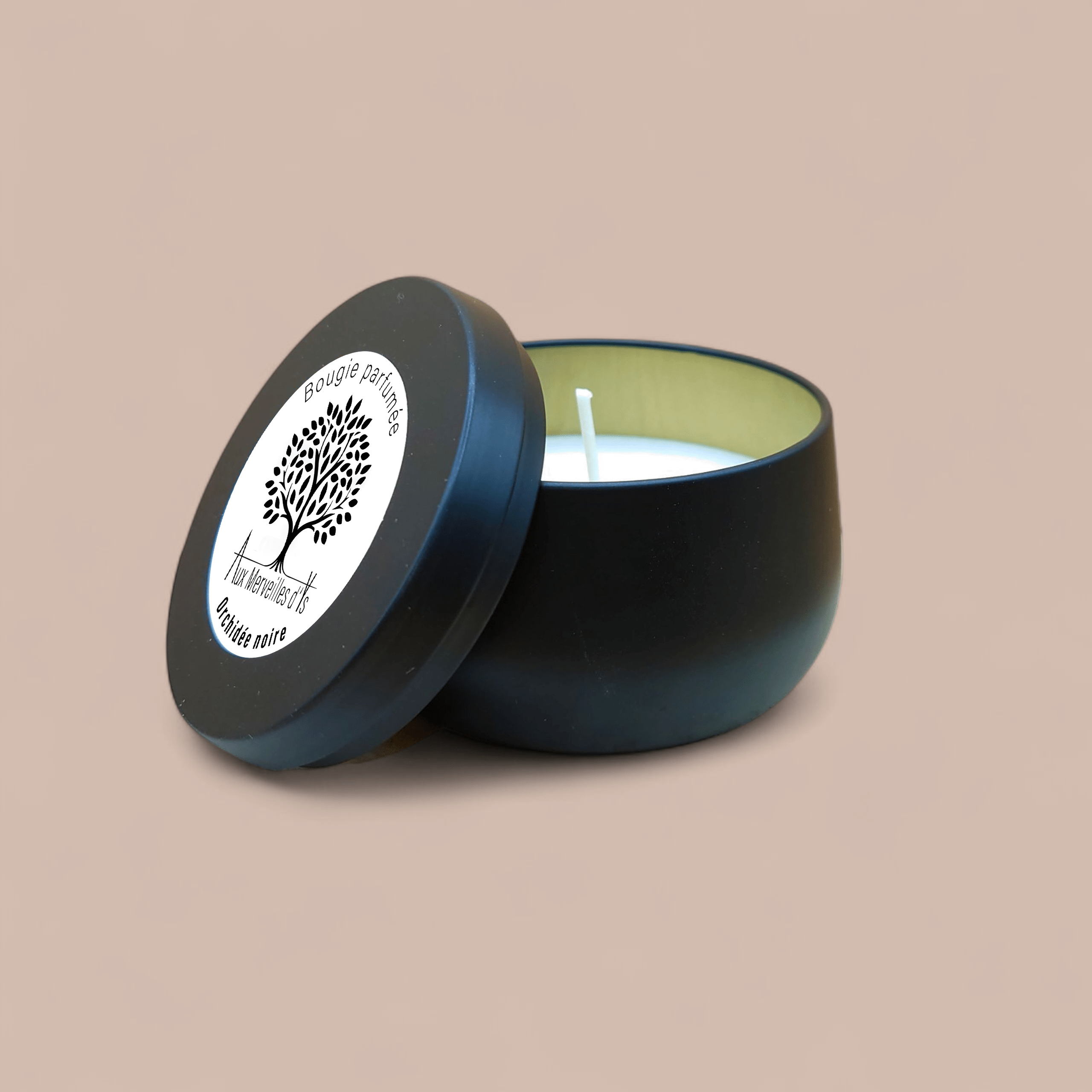 bougie orchidée noire